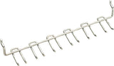 CRAWFORD 18888 Peg Hook Rack, Steel, Silver, Zinc