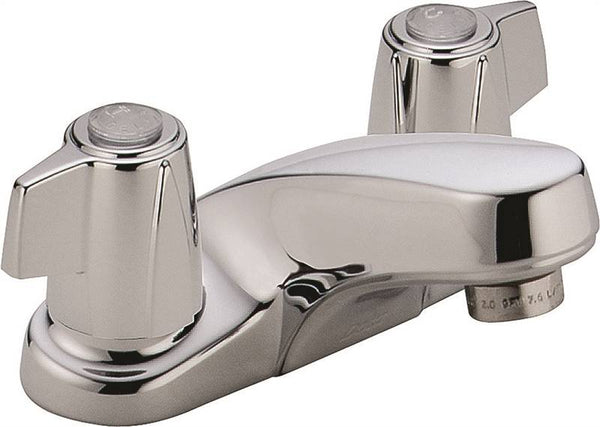 DELTA Classic Series 2500LF Bathroom Faucet, 1.2 gpm, 2-Faucet Handle, Brass, Chrome Plated, Knob Handle, Rigid Spout
