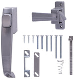 ProSource 47015-U-PS Pushbutton Latch, Zinc, Aluminum, 5/8 to 1-1/2 in Thick Door, 5/8 in Backset, 5-7/8 in Lever/Knob