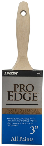 Linzer 1870-3 Paint Brush, 3 in W, Nylon/Polyester Bristle, Beavertail Handle