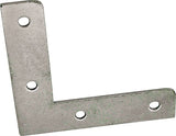 ProSource FC-Z015-01 Corner Brace, 1-1/2 in L, 1-1/2 in W, 1.5 mm Thick, Steel, Silver, Zinc