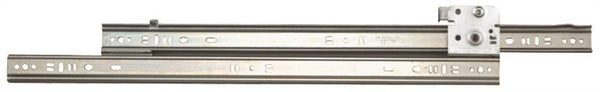 Knape & Vogt 1300P ZC 14 Drawer Slide, 75 lb, 14 in L Rail, 1/2 in W Rail, Steel, Zinc