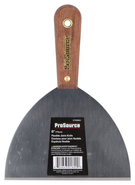 ProSource 01600R Joint Knife, 4-3/8 in W Blade, 6 in L Blade, HCS Blade, Full-Tang Blade, Wood Handle, Rosewood Handle