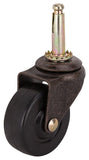 ProSource JC-D08-PS Swivel Caster, 2 in Dia Wheel, 2 in W Wheel, Rubber Wheel, Black, 90 lb, Steel Housing Material