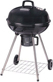 Omaha Charcoal Kettle Grill, 2-Grate, 397 sq-in Primary Cooking Surface, Black, Steel Body