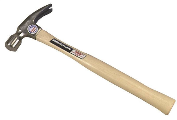 Vaughan 505M Hammer, 24 oz Head, Rip Framing, Straight Claw, Milled Head, Steel Head, 17 in OAL