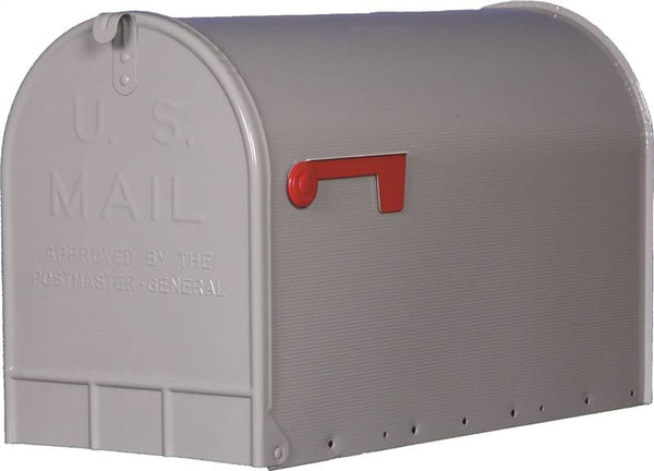 Gibraltar Mailboxes ST200000 Rural Mailbox, 3175 cu-in Capacity, Galvanized Steel, Powder-Coated, 11.7 in W, 24.8 in D