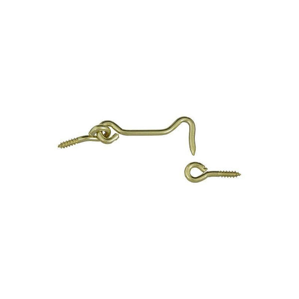National Hardware V2001 Series N118-133 Hook and Eye, Solid Brass, Solid Brass