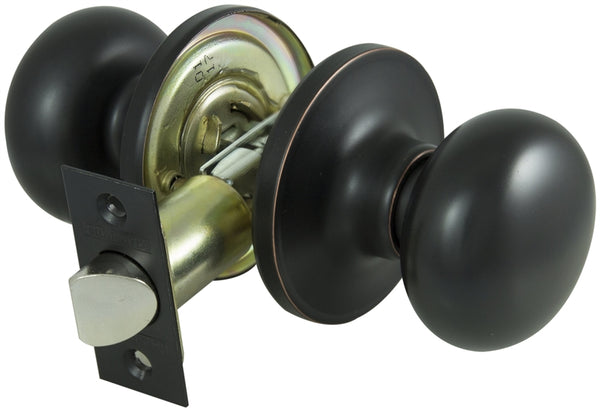 ProSource TFX730V-PS Door Knob, Knob Handle, Metal, Aged Bronze, 2-3/8 to 2-3/4 in Backset, 1-3/8 to 1-3/4 in Thick Door
