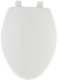 Mayfair 180SLOW000 Toilet Seat, Elongated, Plastic, White, Hex-Tite Hinge