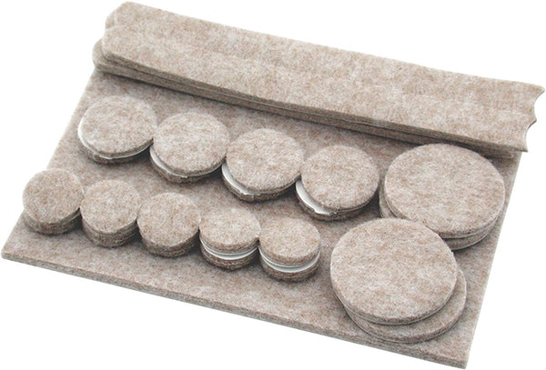 Shepherd Hardware 9947 Protective Pad Kit, Felt Cloth, Beige, 6 in L, 4-1/4 in W, Rectangular