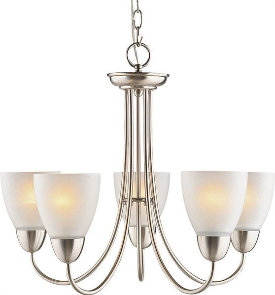 Boston Harbor A2242-6 Chandelier, 120 V, 60 W, 1-Tier, 5-Lamp, A19/CFL Lamp, Metal Fixture