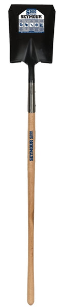 SEYMOUR 49332 Square Point Shovel, 9-1/2 in W Blade, 14 ga Gauge, Steel Blade, American Ashwood Handle, D-Shaped Handle