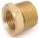 Anderson Metals 756110-0604 Hex Pipe Bushing, 3/8-18 x 1/4-18 in, MNPT x FNPT, 1000 psi Pressure