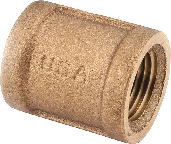 Anderson Metals 738103-08 Pipe Coupling, 1/2 in, FIPT, Brass