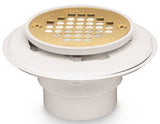 Oatey 42404 Shower Drain, PVC, White, For: 2 in, 3 in Pipes