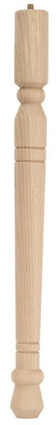 Waddell Early American Series 2554 Table Leg, 3-3/4 in H, Hardwood, Smooth Sanded