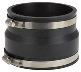 ProSource Coupling, 4 x 4 in, PVC, Black