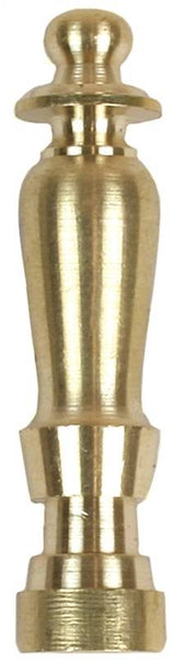 Jandorf 60100 Spindle Finial, Solid Brass