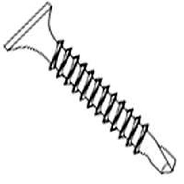 ProFIT 0288124 Screw, #6 Thread, 1-7/8 in L, Fine Thread, Bugle Head, Phillips Drive, Self-Drilling Point, Zinc