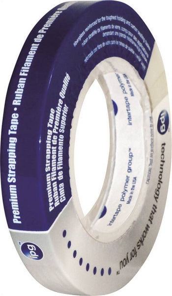 IPG 9717 Strapping Tape, 60 yd L, 1.41 in W, Polypropylene Backing, Natural
