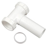 Danco 94012 Center Outlet, 1-1/2 in, Slip-Joint, Plastic, White