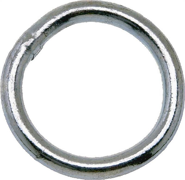 Campbell T7661361 Welded Ring, 200 lb Working Load, 2-1/2 in ID Dia Ring, #2 Chain, Steel, Zinc