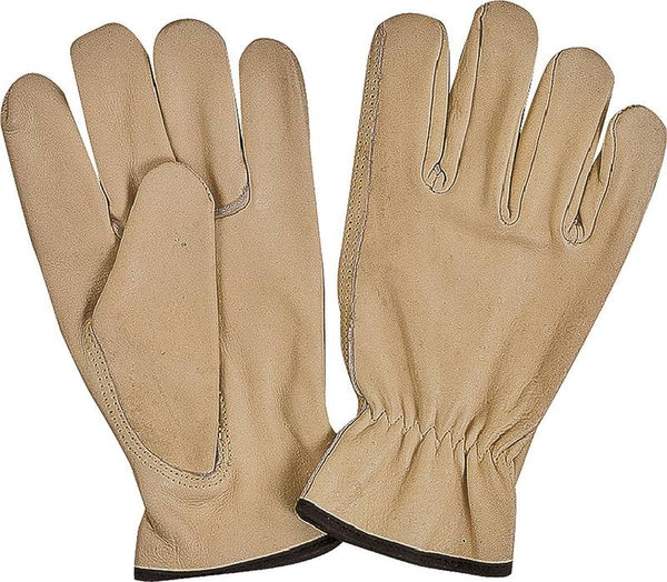 Diamondback GV-DK603/B/M Driving Gloves, Men's, M, Keystone Thumb, Elastic Cuff, Grain Leather