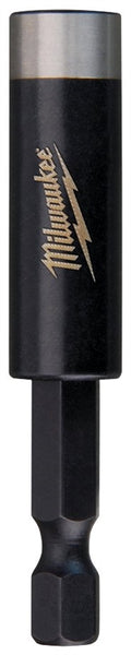 Milwaukee SHOCKWAVE 48-32-4502 Bit Holder with C-Ring, 1/4 in Drive, Hex Drive, 1/4 in Shank, Hex Shank, Steel