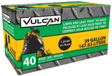 Vulcan FG-03812-05 Lawn and Leaf Bag, 39 gal Capacity, Black