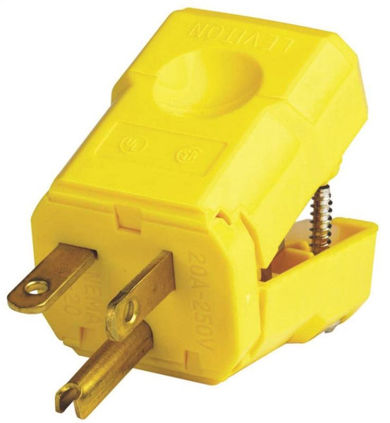 Leviton 021-05456-0PB Electrical Plug, 2 -Pole, 20 A, 250 V, NEMA: NEMA 6-20P, Yellow