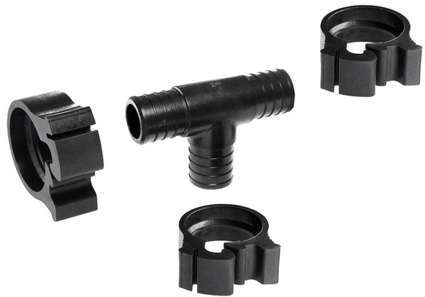 Flair-It PEXLOCK 30769 Pipe Tee with Clamp, 1 in, Black, 100 psi Pressure