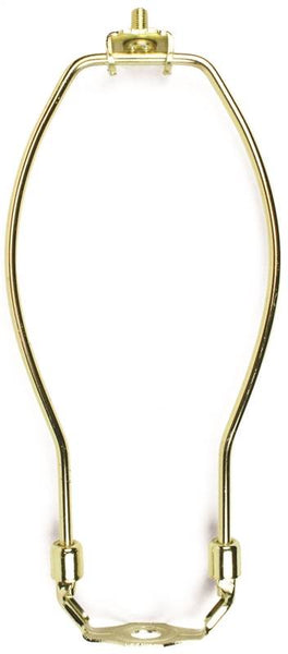 Jandorf 60121 Lamp Harp, 8 in L, Polished Brass Fixture