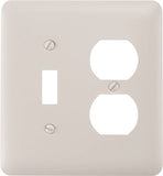 Amerelle 935TDW Wallplate, 5 in L, 4-5/8 in W, 2 -Gang, Steel, White