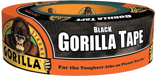 Gorilla 105629 Gorilla Tape, 30 yd L, 1.88 in W, Polyethylene Coated Cloth Backing, Black