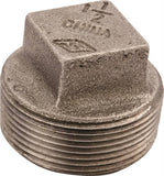 Prosource 31-3/4B Pipe Plug, 3/4 in, MPT, Square Head, Malleable Iron, SCH 40 Schedule