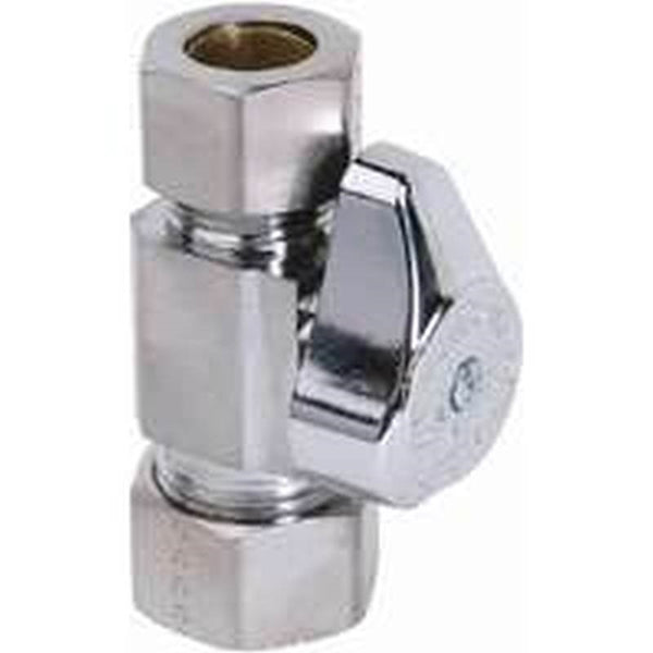 BrassCraft G2CR34X CD Stop Valve, 1/2 x 1/2 in Connection, Compression, 125 psi Pressure, Brass Body