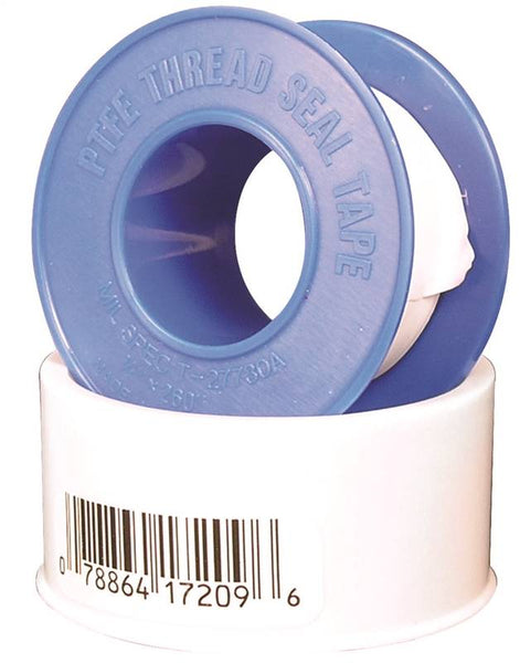 Harvey 017209B Thread Seal Tape, 260 in L, 3/4 in W, PTFE, Blue/White
