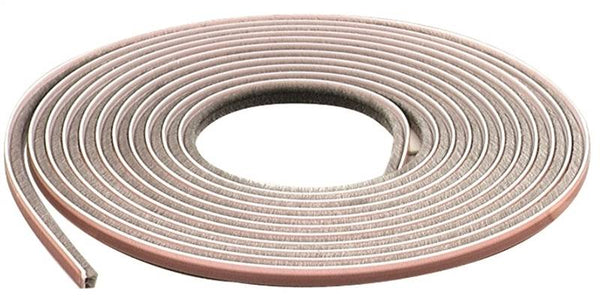 M-D 04267 Replacement Weatherstrip, 1/4 in W, 7/32 in Thick, 17 ft L, Vinyl, Gray, Self Adhesive Mounting