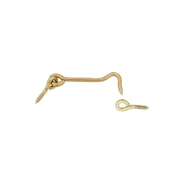 National Hardware V2001 Series N118-158 Hook and Eye, Solid Brass, Solid Brass