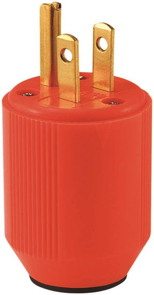 Eaton Wiring Devices BP3867-4RN Electrical Plug, 2 -Pole, 15 A, 125 V, NEMA: NEMA 5-15, Fluorescent Orange