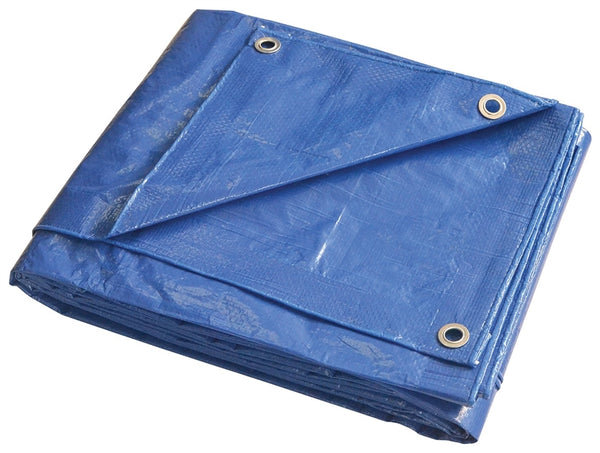 ProSource T4060BB90 Tarpaulin, 60 ft L, 40 ft W, 5 mil Thick, Polyethylene, Blue