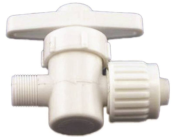 Flair-It 16892 Stop Valve, 1/2 x 3/8 in Connection, PEX x Male Compression, Plastic Body