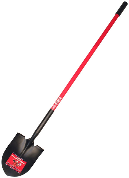 BULLY Tools 62515 Shovel, 9 in W Blade, 14 ga Gauge, Steel Blade, Fiberglass Handle, Comfort Grip Handle, 50 in L Handle