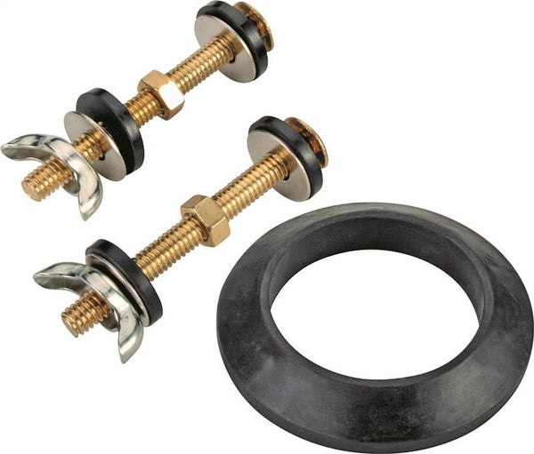 ProSource Tank-to-Bowl Connector Kit, (2) Closet Bolts, (1) Washer-Piece, Polished Brass