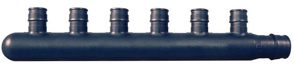 Apollo Valves ExpansionPEX Series EPXM6PT Closed Manifold, 9 in OAL, 1-Inlet, 3/4 in Inlet, 6-Outlet, 1/2 in Outlet