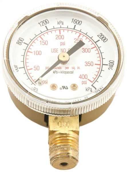 Forney 87728 Regulator Gauge, 0 to 400 psi Pressure, 1/4 in Connection, NPT