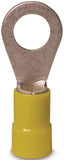 GB 20-106 Ring Terminal, 600 V, 12 to 10 AWG Wire, #8 to 10 Stud, Vinyl Insulation, Copper Contact, Yellow