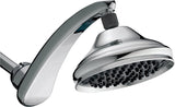 Waterpik RainFall+ RPB-173E Shower Head, Round, 1.8 gpm, 1 -Spray Function, Chrome, 6 in Dia, 13 in L, 6 in W