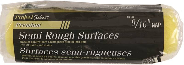 Linzer RC 180 Paint Roller Cover, 1/2 in Thick Nap, 9 in L, Foam Cover